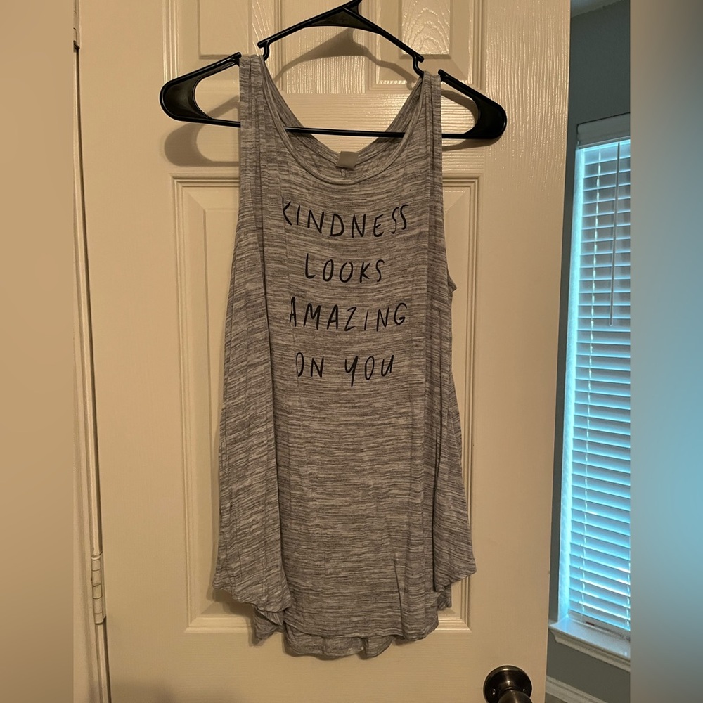 Graphic tank top, weathered gray, size medium, old navy